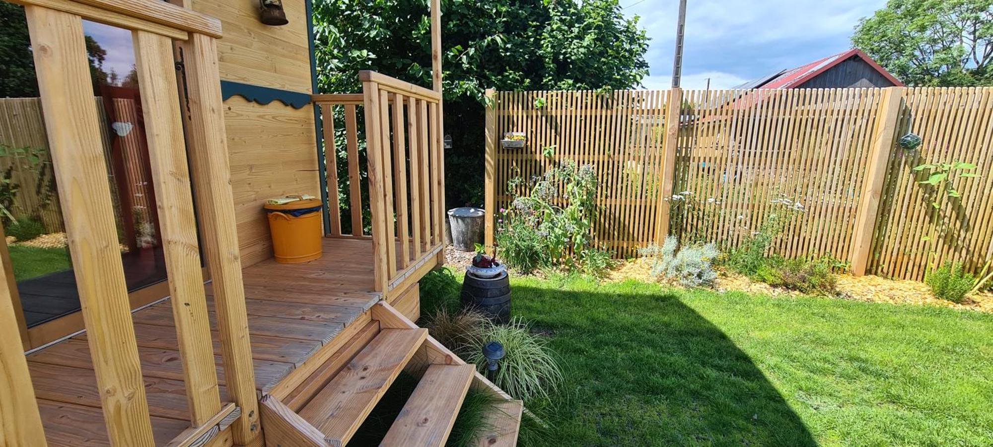Roulotte A La Ferme Buissonniere Villa La Lande-de-Louge Exteriör bild